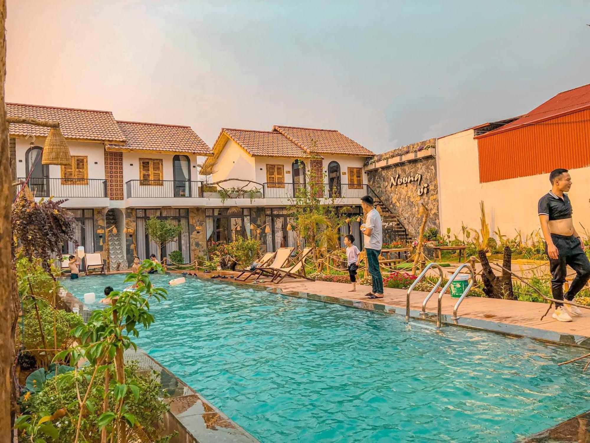 Noong Oi Homestay Moc Chau Exteriör bild