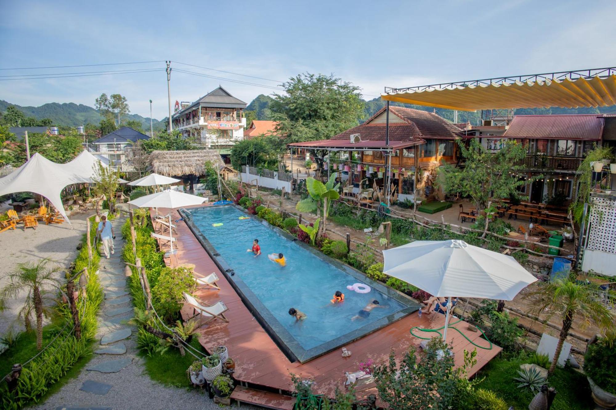 Noong Oi Homestay Moc Chau Exteriör bild